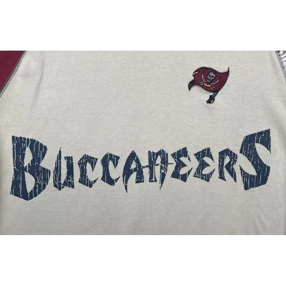 Vintage No‎ Huddle NFL Mens XL Red & Beige 2004 Tampa Bay Buccaneers T-Shirt
